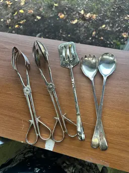 Silver Plate Serving Utensils Set