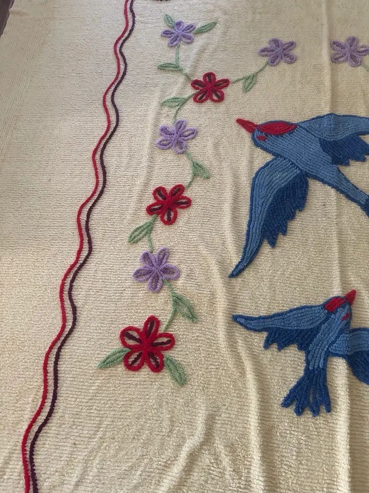 Vintage Chenille Coverlet Bedspread 