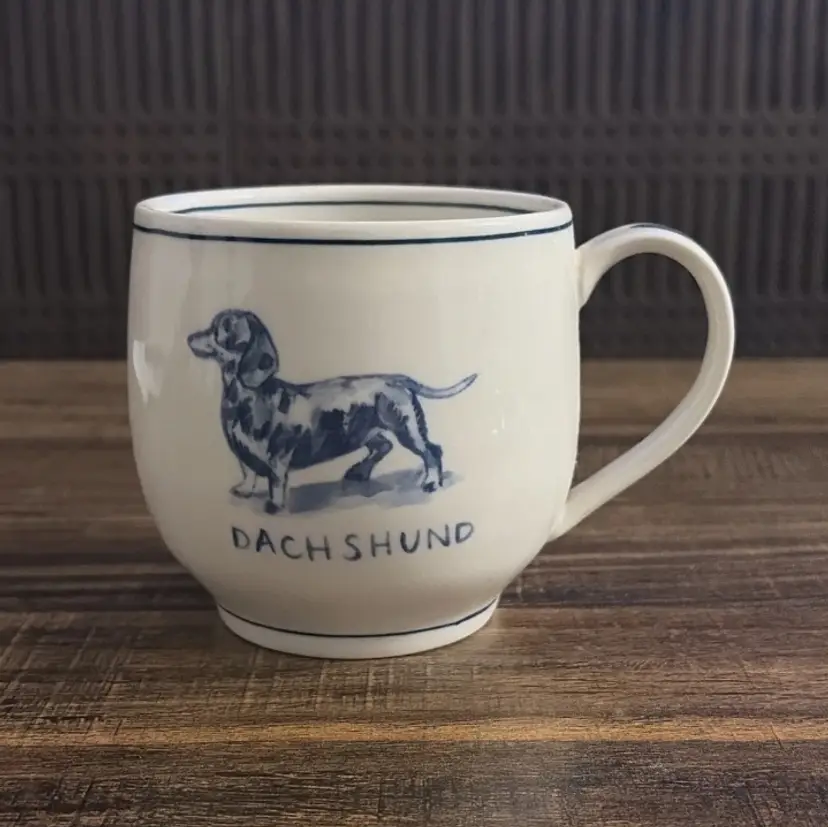 Molly Hatch DACHSHUND Mug from Anthropologie