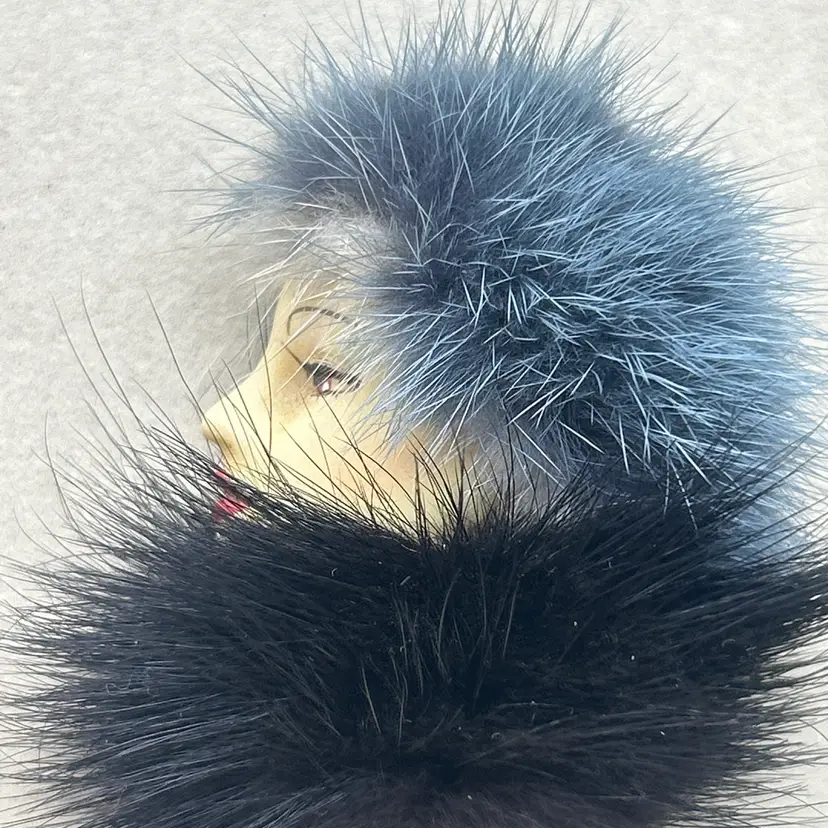 Vintage Fur Lady Face Brooch – 2” Glamour Girl Figural Pin, Mink Style Collar & Hat, Mid-Century Statement