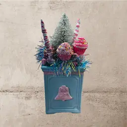 Upcycled Candyland Made By Me Whimsy Holiday Christmas Decor Pastel