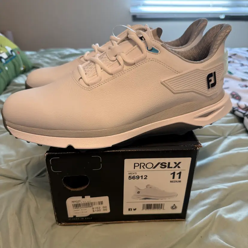 FootJoy PRO/SLX Men’s Spikeless Golf Shoes - White - Size: 11 M