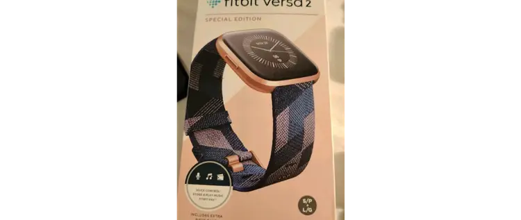 Fitbit Versa 2 Smartwatch Special Edition Navy/Pink PLUS extra bands and charger