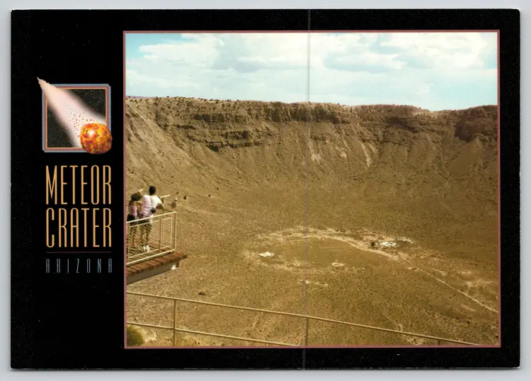Postcard Meteor Crater Northern Arizona Barringer Crater Meteorite Impact Site - 11063