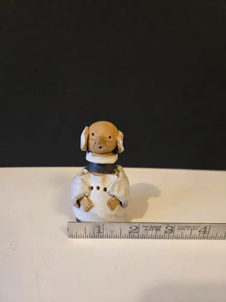 Handmade Ceramic Priest Vicar Figural Candle Snuffer