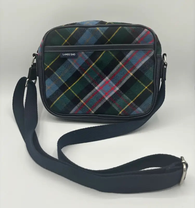 Lands’ End Plaid Crossbody Bag