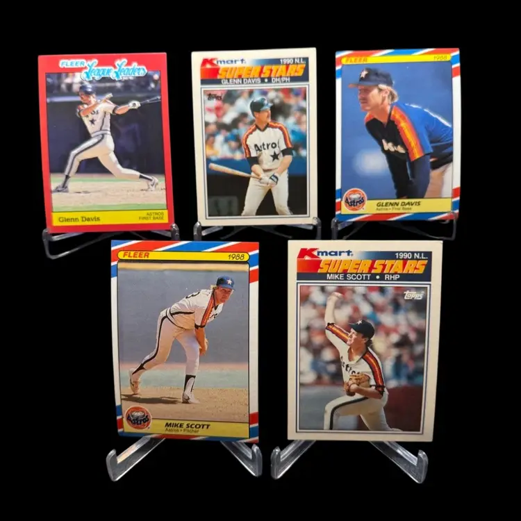 Craig Biggio 1989 Topps RC Kmart Fleer Bill Doran Mike Scott Glenn Davis Houston Astros