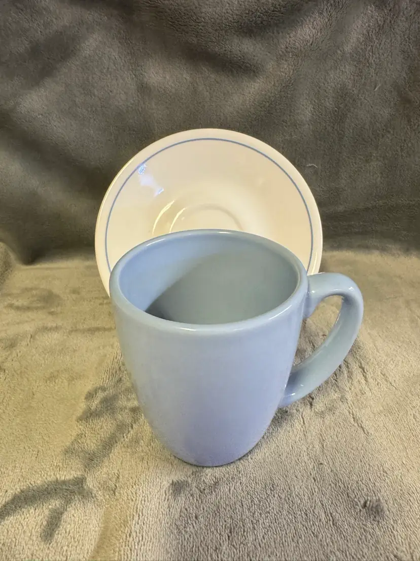 Vintage 4 Available Correlle Corning Ware Periwinkle Blue Coffee Cup W/ Saucer