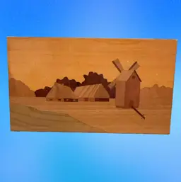 Inlaid Wood Plaque - Netherlands