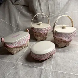 “Hope” Longaberger Handmade Basket Small Storage Set