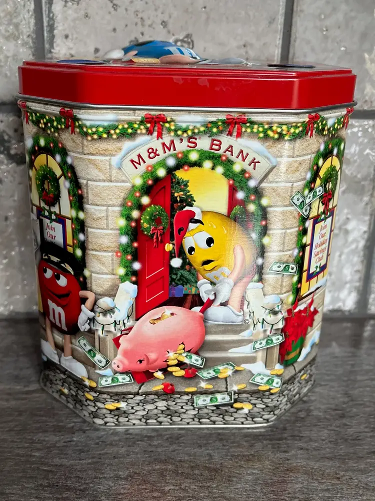 M & M Candy Tin Bank 2003