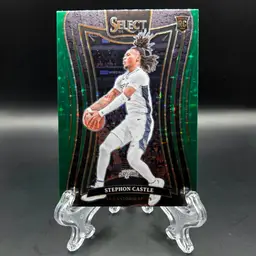 Stephon Castle 2024-25 Select Green Stars Prizm RC San Antonio Spurs
