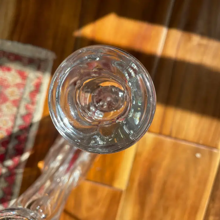 Vintage Czech Republic Chribska Josef Hospodka Art Glass Candle Holders (2)