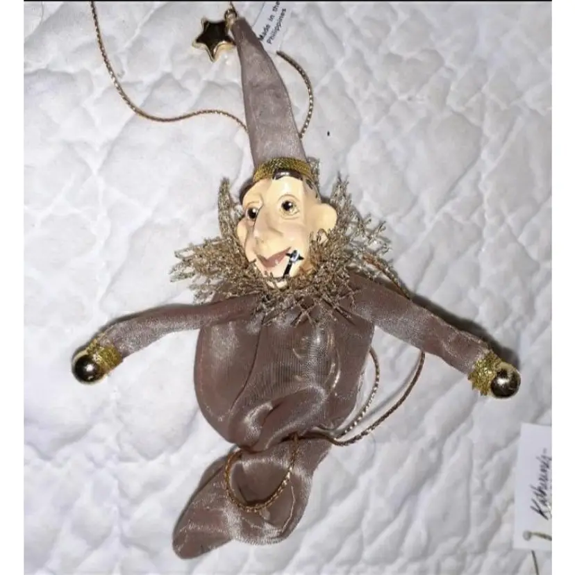 Vintage Katherine's Collection Jester Ornament Trinket Filled Music Themed