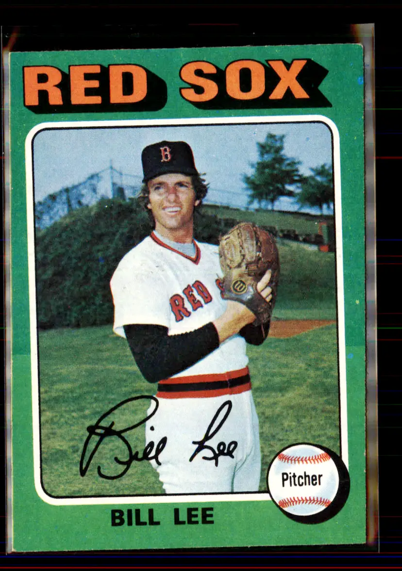 Bill Lee 1975 Topps #128 - Boston Red Sox - (pk4-83)