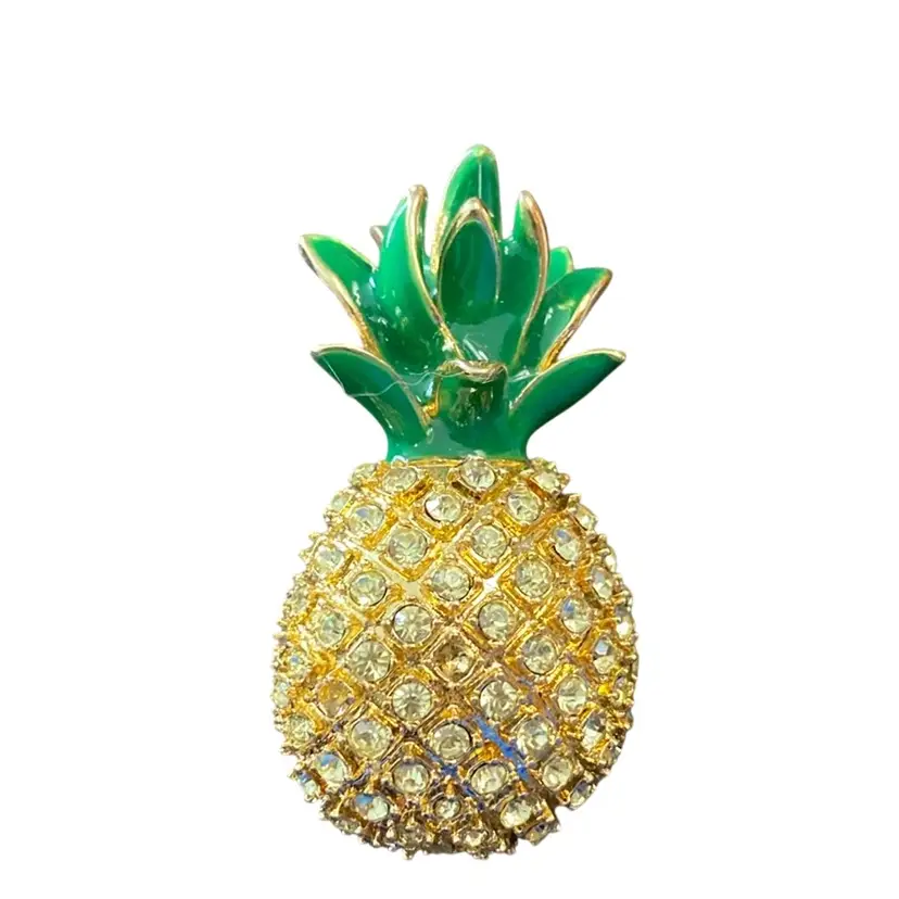 Pineapple Brooch 2 1/3” X 1”