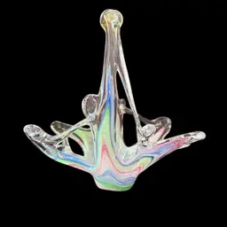 Murano Style Glass Basket