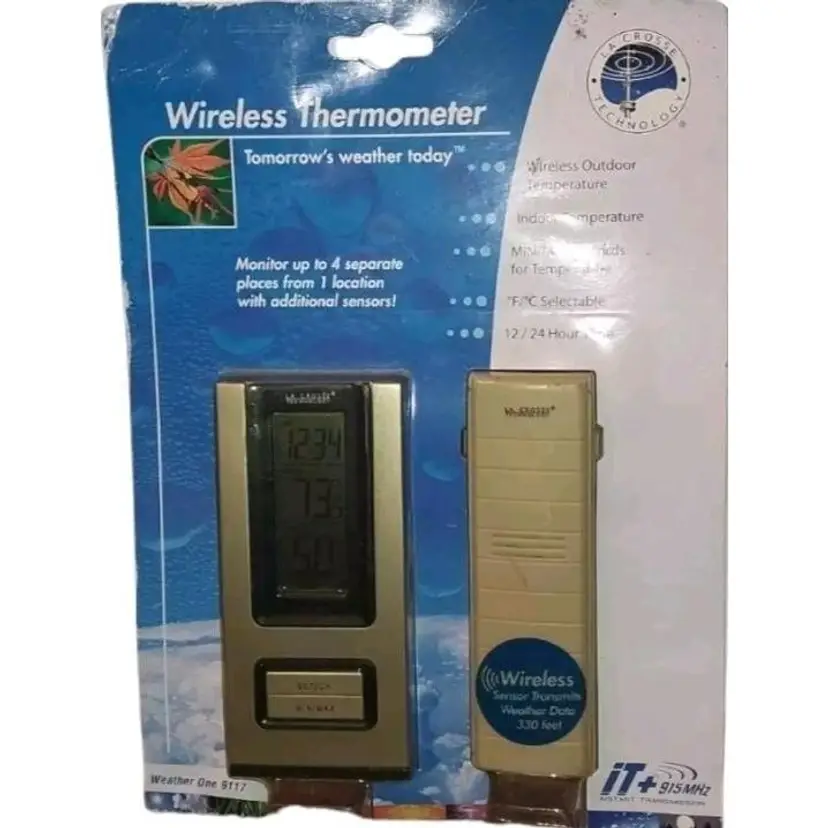 La Crosse Technology Wireless Digital Thermometer Indoor/Outdoor WS-9117U-IT-CBP