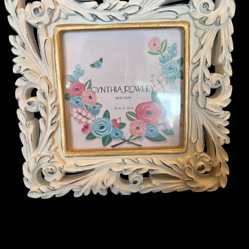 Cynthia Rowley White 4X4  Cottage Picture Frame