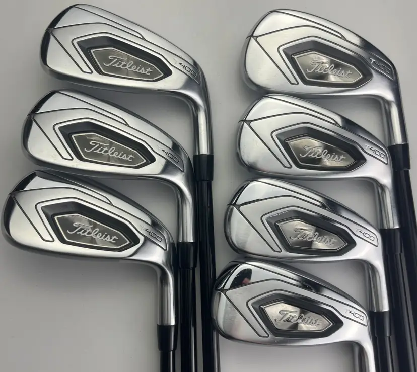 Titleist T400 Irons 5-PW, AW - Tensei Blue AV AM(2) Stiff Flex - Very Good
