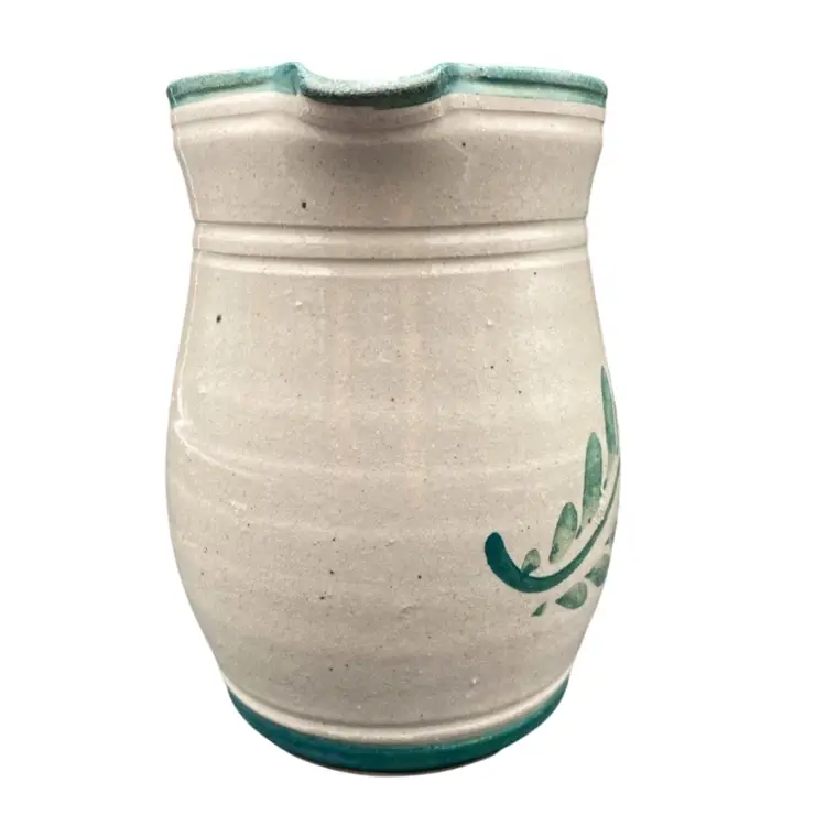 Vintage Westerwald/Phil Schaltenbrand, Gray/Green Salt Glaze Pitcher, Signed, '94