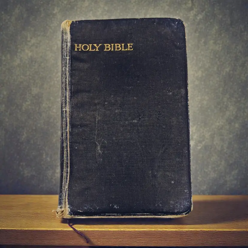 Holy Bible King James Version Great Britain Print 1930’s Illustrated Blue Cover