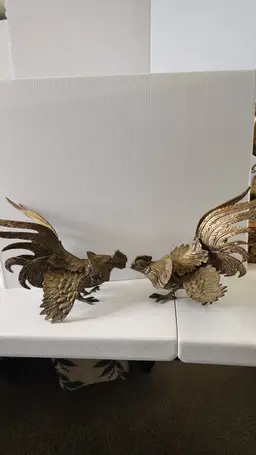 Brass Rooster Pair