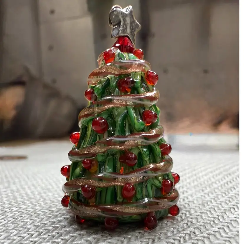 Lamp Work Christmas Tree Miniature