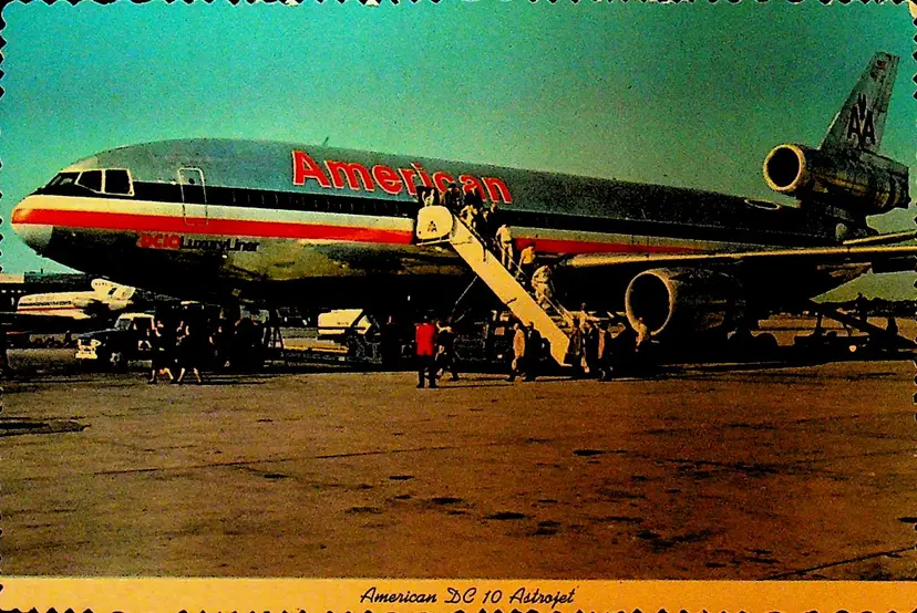American DC 10 Astrojet Postcard