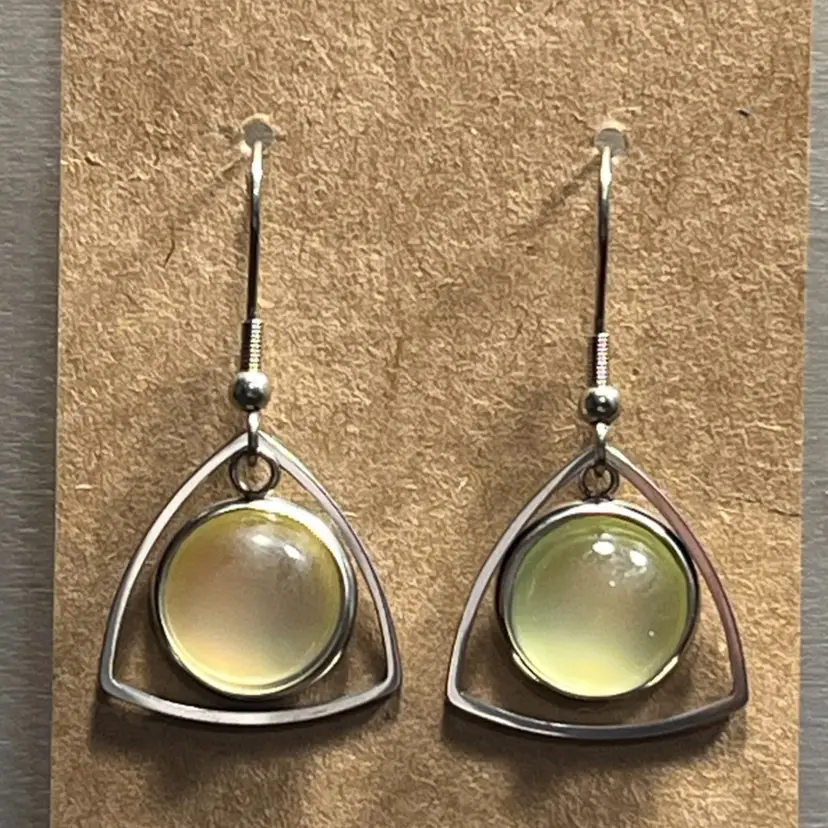 Dangle Moonstone Earring Handmade By Me As Pictured