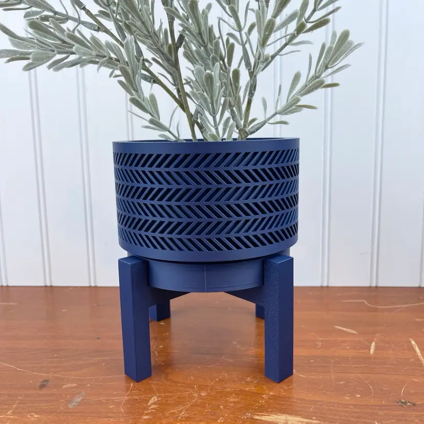 Modern Indoor Planter Pot, The Quen Planter, Drainage Hole and Stand, Flower Pot, Succulent Cactus, Eco-friendly, Multiple Colors