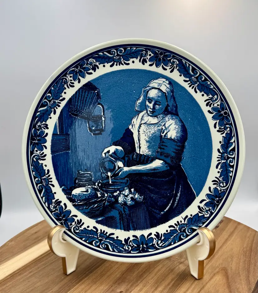 Blue & White “Milkmaid” Wall Plate