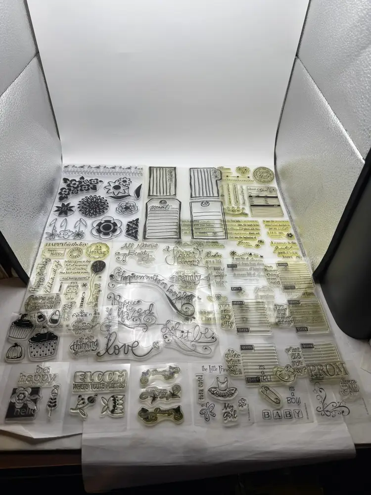 Large Lot of Crafting Cling Stamps