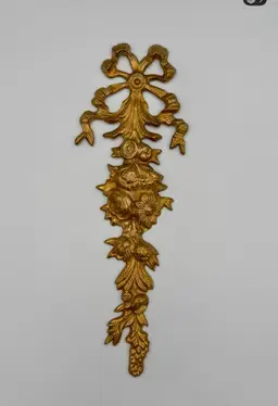 Brass Bow With Flowers & Grapes