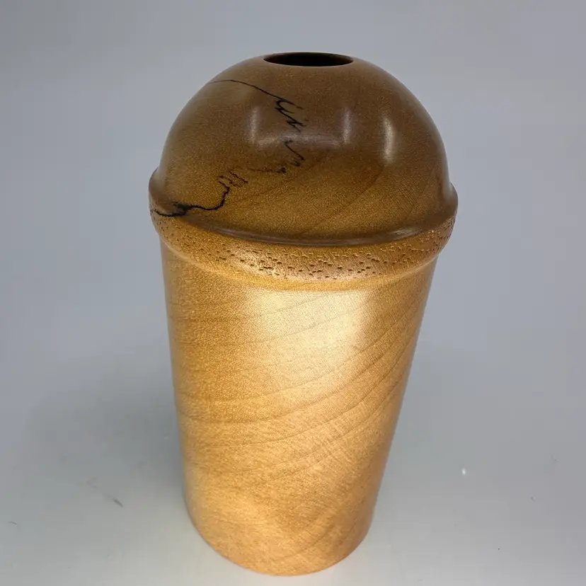 Wood Turned Maple Wood Mini Vase By Norris White 3.5”