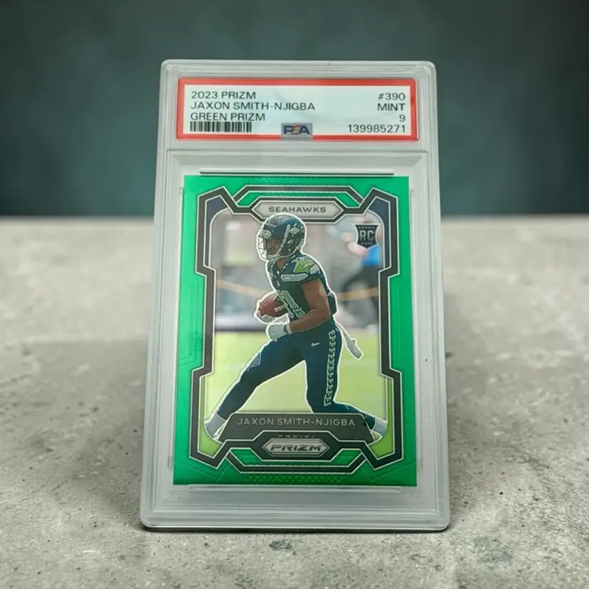 2023 Donruss Optic JAXON SMITH-NJIGBA Green Prizm PSA 9 #390 RC