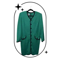 Vtg. Leslie Fay Green Dress