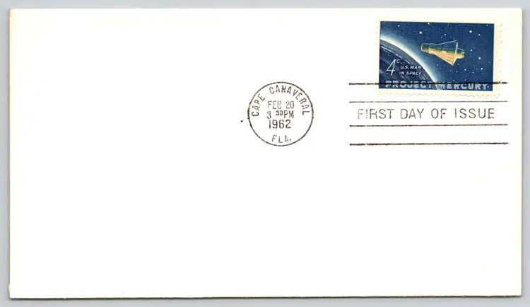 First Day Cover Project Mercury US Man in Space 1962 NASA First Day of Issue Cape Canaveral FL