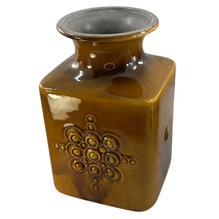 Vintage Carstens Large Amber Colored Vase 7012-20 West Germany