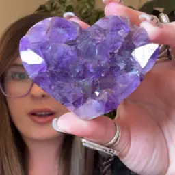 Amethyst Cluster Heart 35a