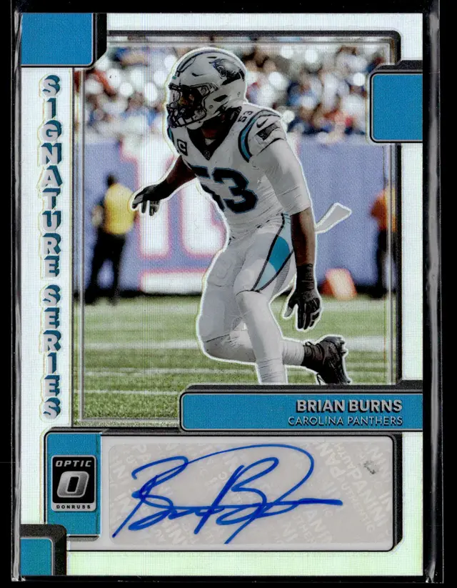 2022 Donruss Optic Football BRIAN BURNS Prizm Auto #SS-BB PANTHERS GIANTS
