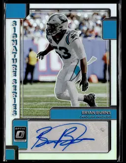 2022 Donruss Optic Football BRIAN BURNS Prizm Auto #SS-BB PANTHERS GIANTS