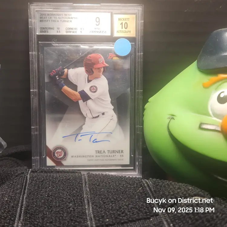2015 Bowman's Best Auto - Trea Turner Washington Nationals BGS9