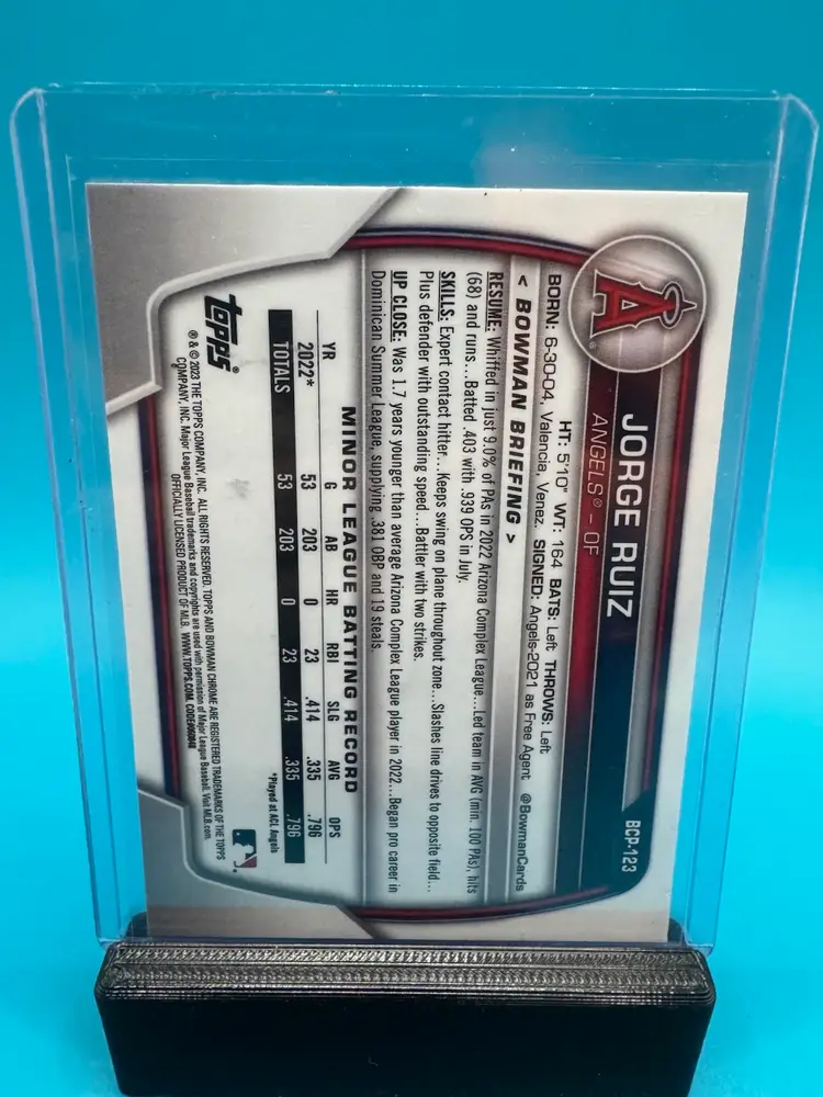 Jorge Ruiz 1st Bowman Sapphire Los Angeles Angels