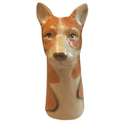 Dog Figurine Vase