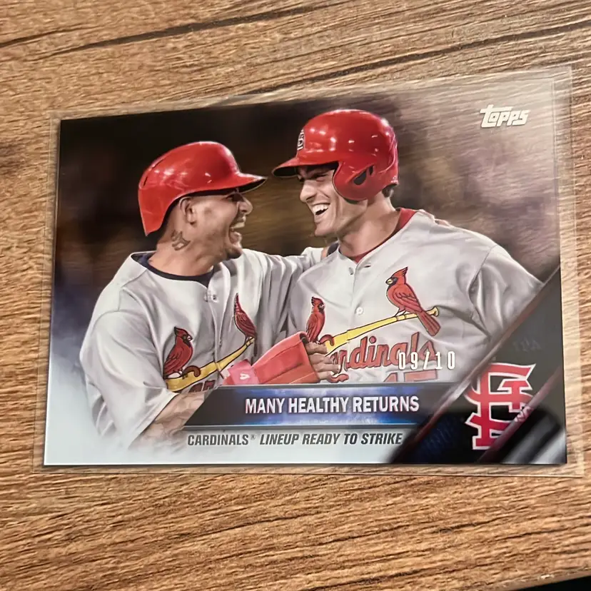 Yadier Molina Randal Grichuk 
2016 Topps Many Healthy Returns clear acetate /10
St. Louis Cardinals