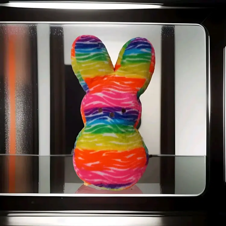 RARE Peeps Rainbow Plush 18" Multi Color Tie Dye 2018 Easter Plush Bunny stuffed