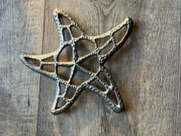 Vintage Pewter Starfish Trivet 7 1/2 inch