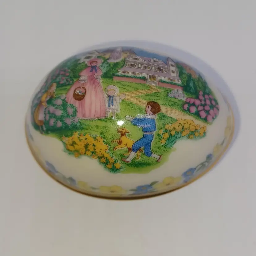 Lenox Easter Collection Egg Trinket Box 1986 Vintage Limited Edition