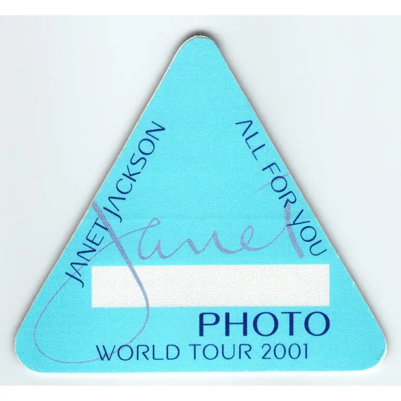 Janet Jackson Backstage Pass Vintage Original All For You Concert Tour 2001